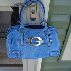 Guess ....Blue Purse w/Silver studs